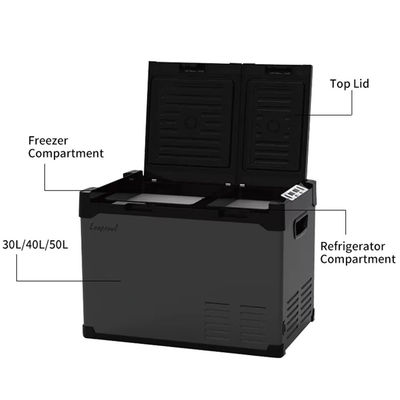 Isolatiemateriaal C5H10/C-pentaan 30L Dual Control Zonne-koelkast Vrieskas voor kamperen