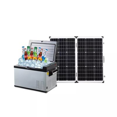 Zonne-energie koelkast met batterij 30L Camping vriezer Auto koeler Vinnige koeling oplaad koelkast
