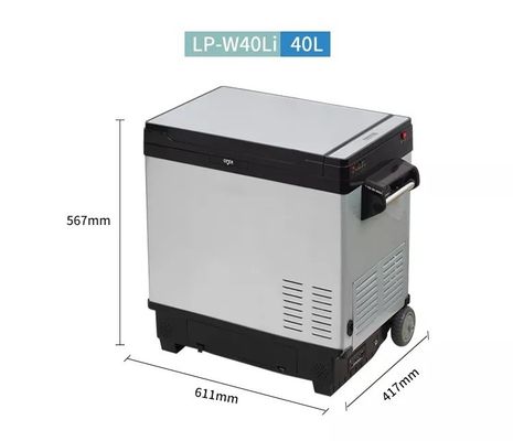 12v 24v Dual Temperature Control Draagbare 40L compressor koelkast voor vrachtwagen en auto