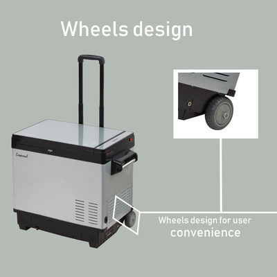Vrieskas met wielen DC 12V/24V AC 100V-240V Draagbare compressor koelkast