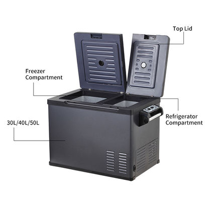 Krachtige 50L Dual Temperature Control Auto Freezer Koelkast voor Kamperen Zonne-energie