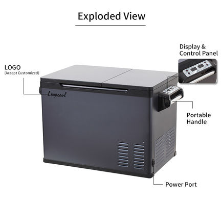 Krachtige 50L Dual Temperature Control Auto Freezer Koelkast voor Kamperen Zonne-energie