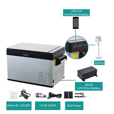 Zonne koelkast en auto mini koelkast 220v 12v en draagbare auto koelkast vriezer